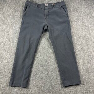 Faherty Stretch Terry Pants Mens 36 5 Pocket Navy Blue Stretch Cotton Blend